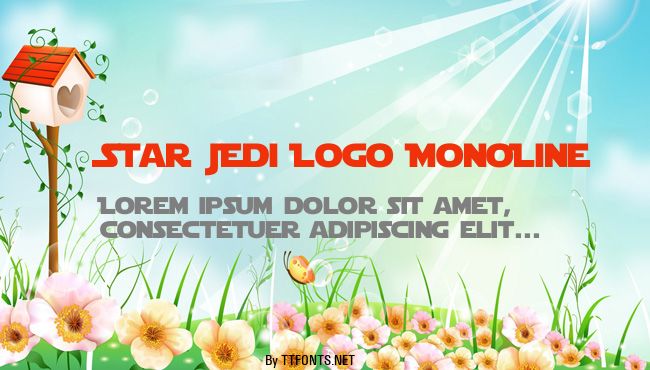 Star Jedi Logo MonoLine example